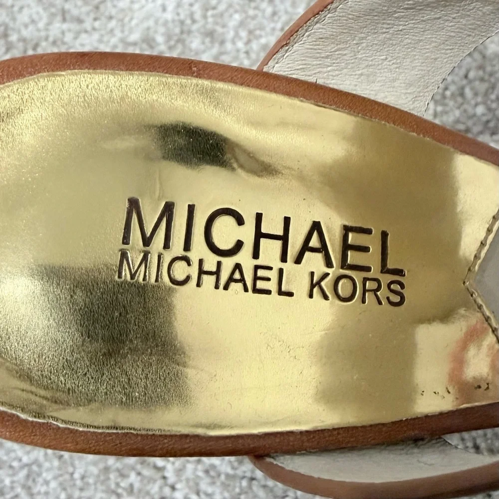 Michael Kors Josephine wedge leather platform sandals size 6.5